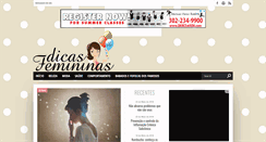 Desktop Screenshot of dicasfemininas.net